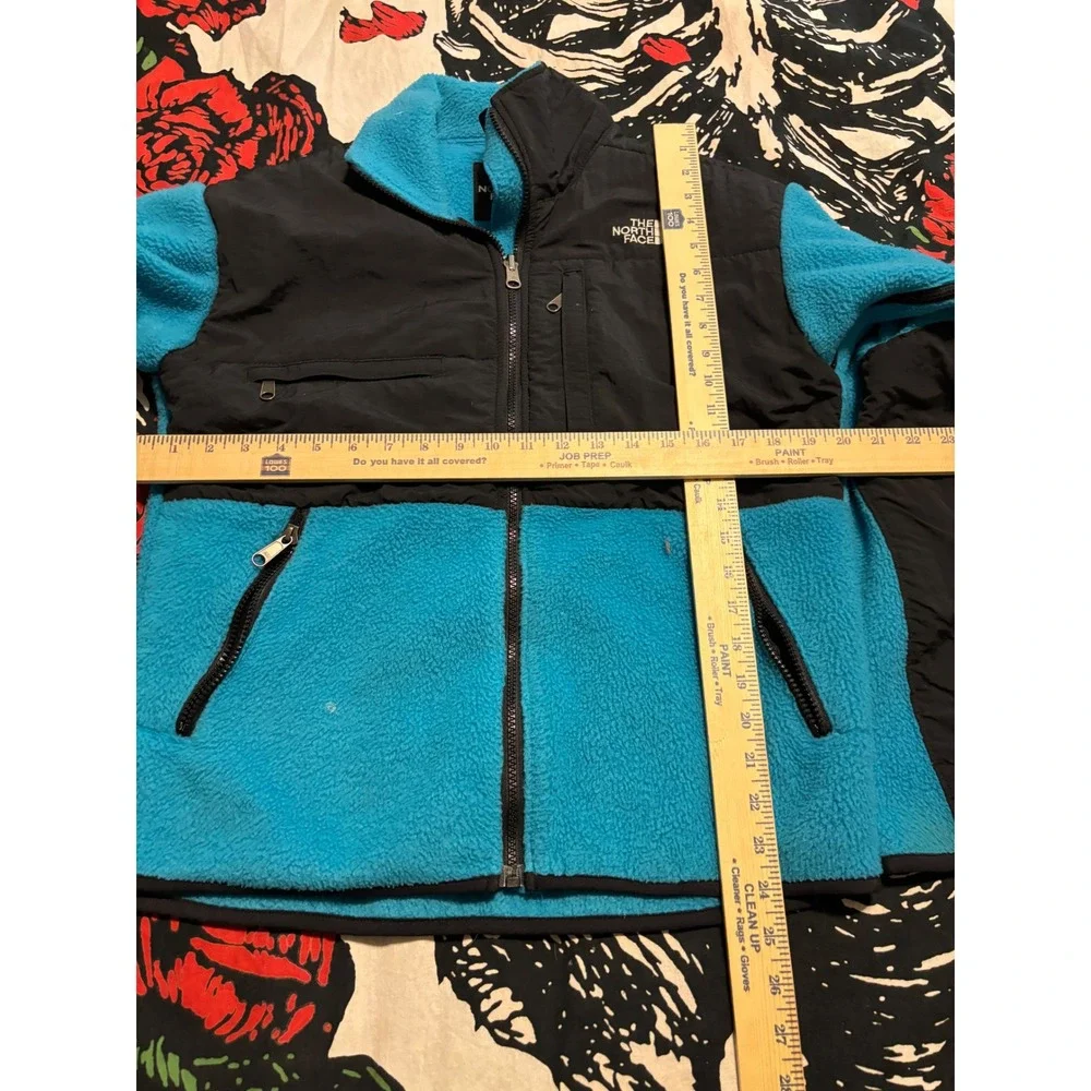 The North Face Denali Fleece Jacket Blue Black Full Zip Mens Small Made in USA